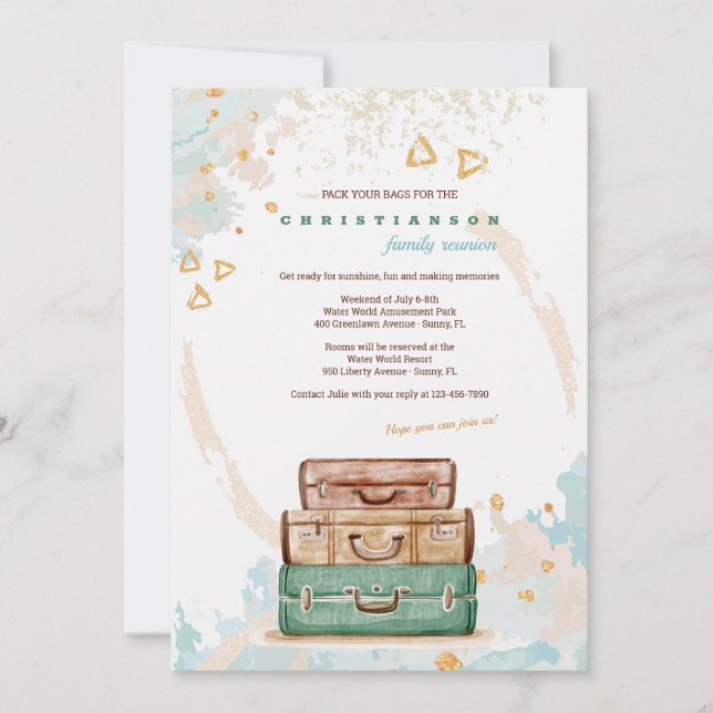 Time to Travel Reunion Invitation (Front)