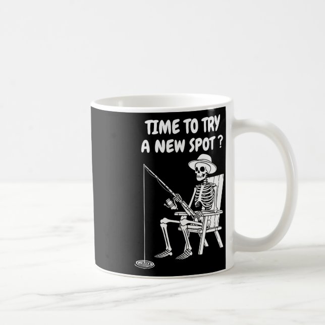 Time To Try A New Spot Funny Fishing 1  Coffee Mug (Right)