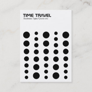 Time Travel - Black on White Business Card