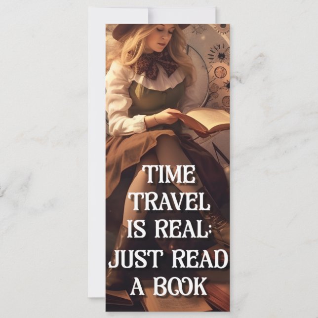 Time Travel: Read A Book Bookmark (Front)