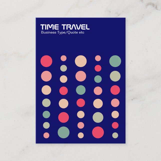 Time Travel v1.2 - Colours 01 - Dark Blue 000066 Business Card (Front)
