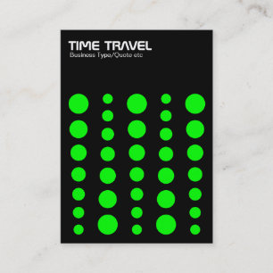 Time Travel v1.2 - Green on Black Business Card