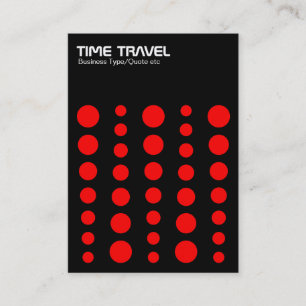 Time Travel v1.2 - Red on Black Business Card