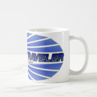 time traveller coffee mug