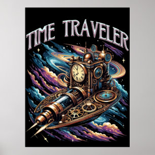 Time Traveller – Steampunk Space Adventure Poster