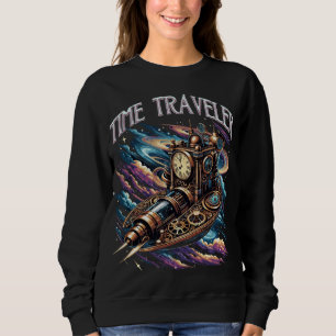 Time Traveller – Steampunk Space Adventure Sweatshirt