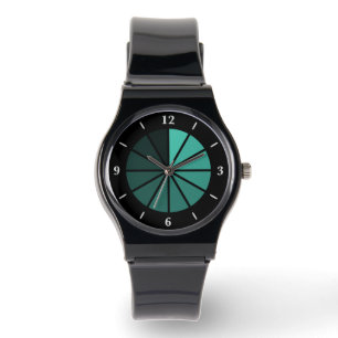 Time Traveller Watch With Light To Dark Turquoise