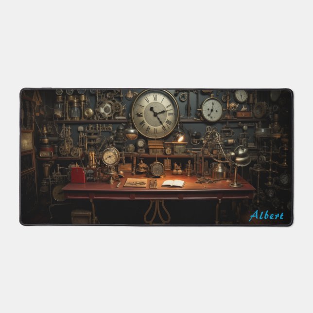 Time-Traveller's Steampunk Command Centre Desk Mat (Front)