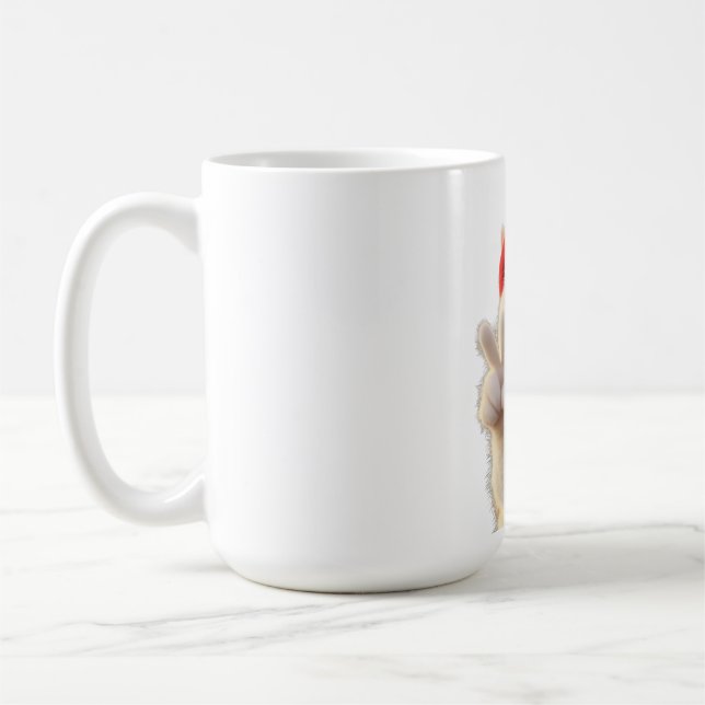 Time-Travelling Parisian Cat Selfie Coffee Mug (Left)
