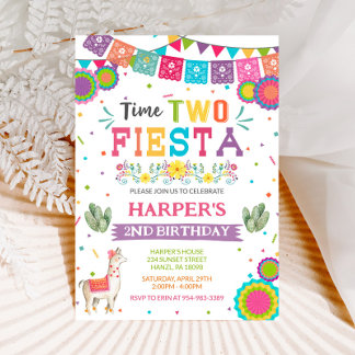 Time Two Fiesta Birthday Invitation