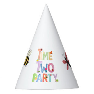 Time Two Party Paper Plates ,Bug Themed 2nd Birthd Hat