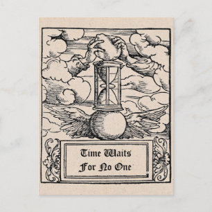"Time Waits For No One" Customised Postcard