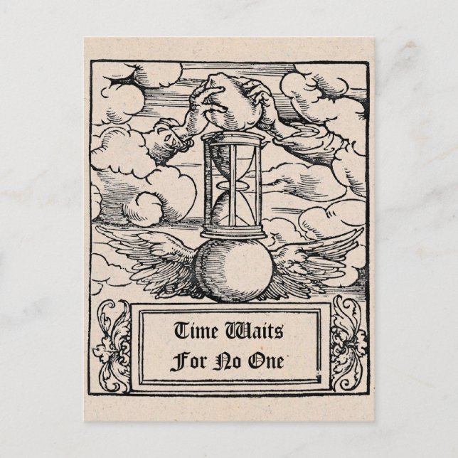 "Time Waits For No One" Customised Postcard (Front)