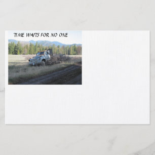Time Waits For No One- Old Truck Stationary Stationery