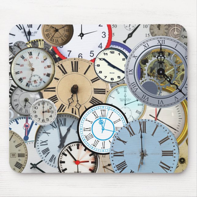 Time Watches and Clocks Mouse Pad (Front)