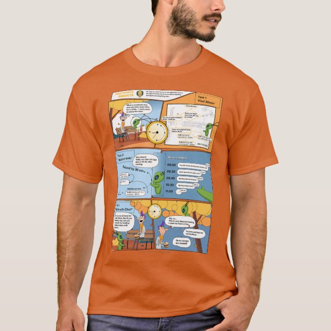 Time Winner Comics Man T-Shirt (Front)