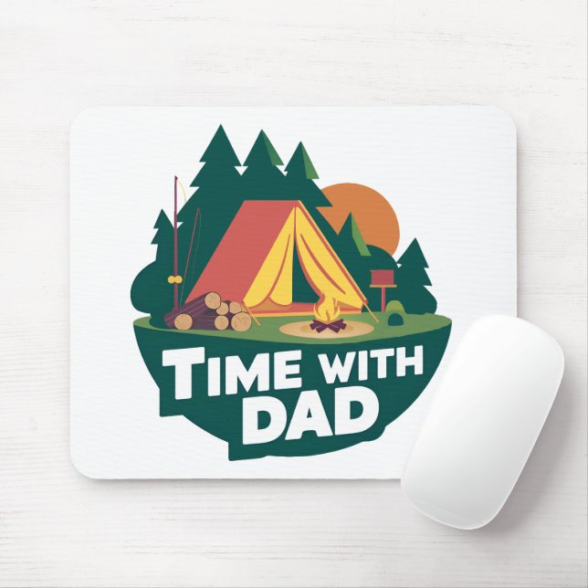 Time With Dad - Father's Day Mouse Pad (With Mouse)