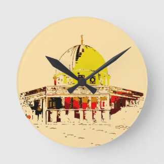 Time with Jerusalem: Dome of the Rock Wall Round Clock
