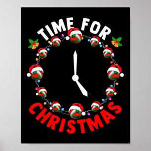 Time Xmas Costume Volleyball Equipment As Clock Fu Poster
