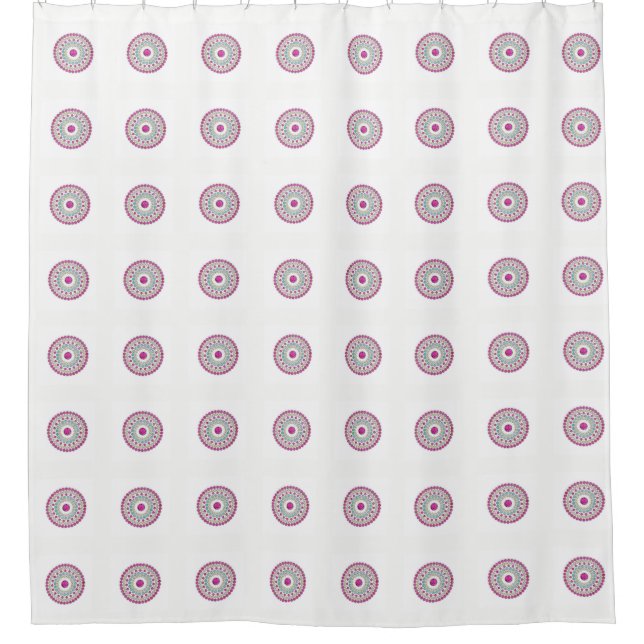 Time Zone Diagram of Mechanical Clock Dials Shower Curtain (Front)