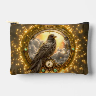 Timekeeper Raven – Gothic Clockwork Accessory Pouch