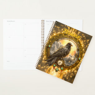 Timekeeper Raven – Gothic Clockwork  Planner