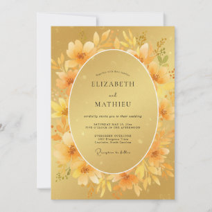 Timeless Amber Poppy Wedding Invitation