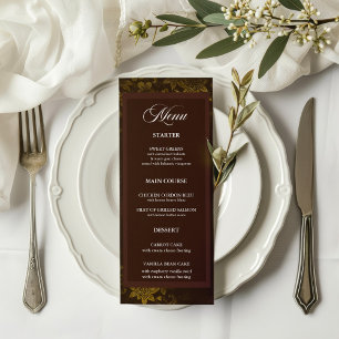 Timeless and Elegant Custom Wedding Menu