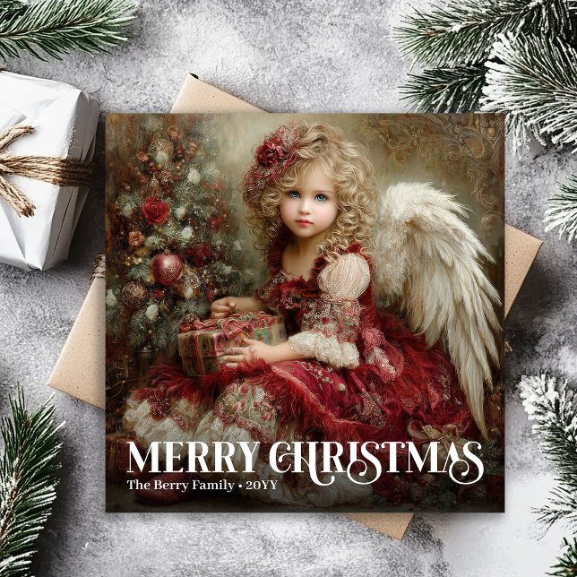 Timeless Angelic Victorian Christmas Greeting Card (Timeless Angelic Victorian Christmas Greeting Card)