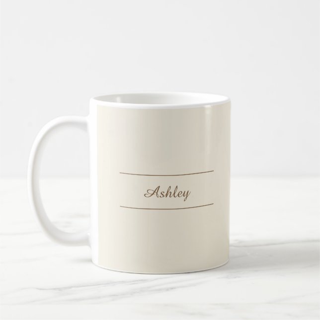 Timeless - Antique White Name Mug (Left)