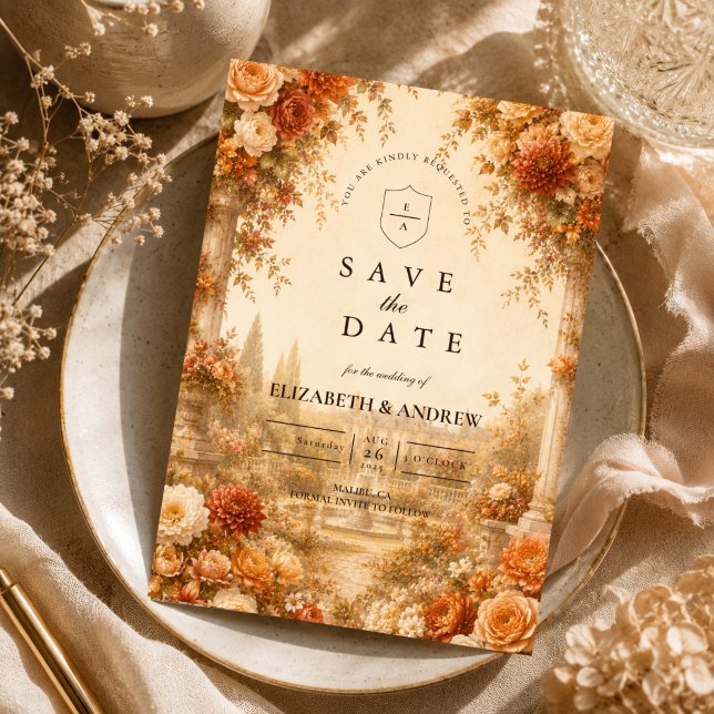 Timeless Autumn Garden Wedding Save The Date (Creator Uploaded)
