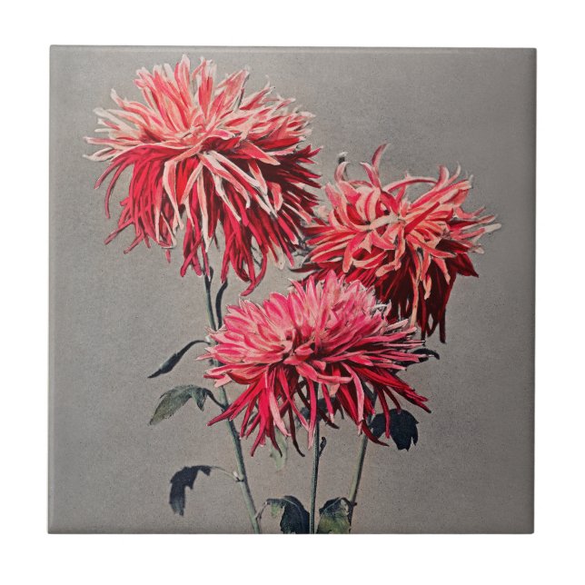 Timeless Beauty of Japanese Art - Flowers Tile (Front)