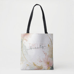 Timeless Beauty – Zalara Luxe Tan & Gold Marble Tote Bag