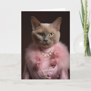 Timeless Birthday Cat Greeting Card