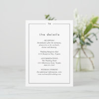 Timeless Black and White Monogram Modern Wedding