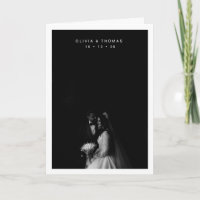 Timeless Black Monochrome Photo Wedding Folded