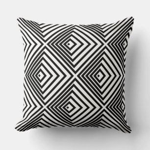 Timeless Black & White Nested Box Pattern Cushion