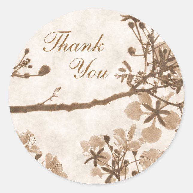 Timeless  Bliss - Thank You Classic Round Sticker (Front)