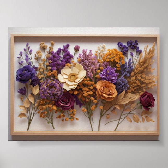 Timeless Bloom: Dried Flower Wall Art (Front)
