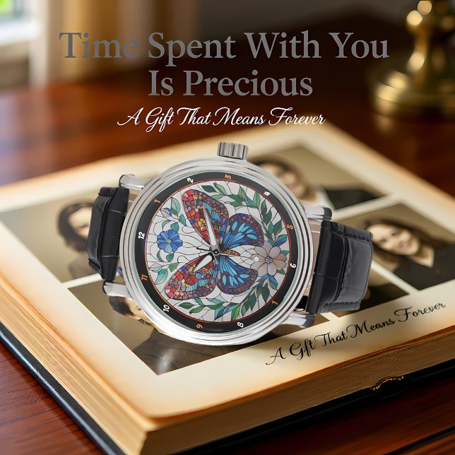 Timeless Bloom" - Stained Glass Butterfly  Watch (Creator Uploaded)