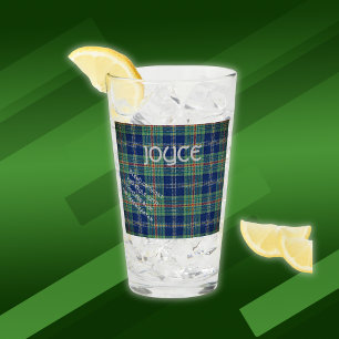 Timeless blue and green Tartan Monogram   Glass