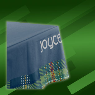 Timeless blue and green Tartan Monogram   Tablecloth