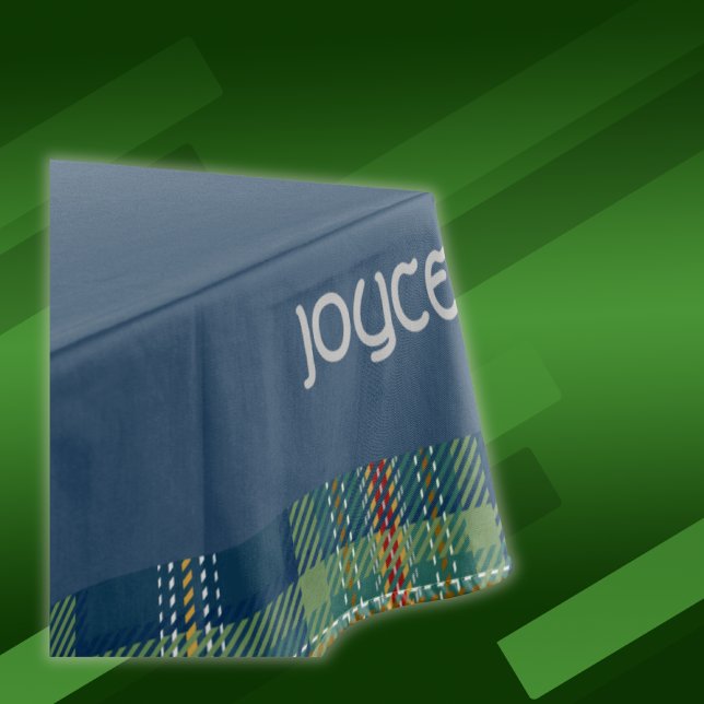 Timeless blue and green Tartan Monogram | Tablecloth (Creator Uploaded)