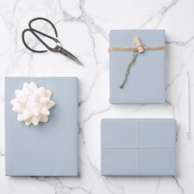 Timeless - Blue Mist Wrapping Paper Sheets (Front)
