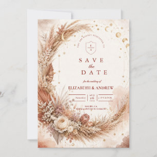 Timeless Boho Celestial Wedding Save The Date