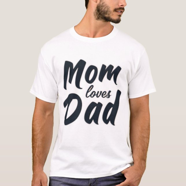 "Timeless Bond: Unique Artwork for Mum and Dad T-Shirt (Front)