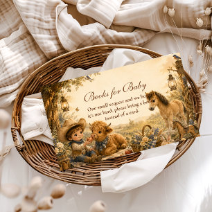 Timeless Boy Western Boho Books for Baby Enclosure Card