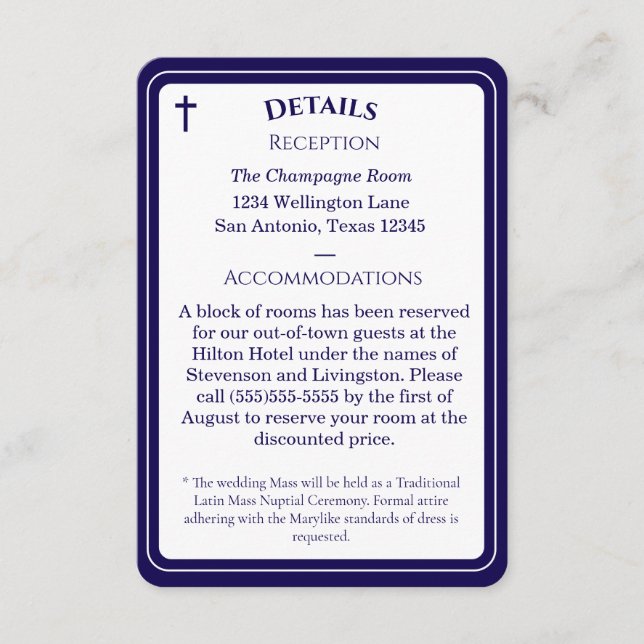 Timeless Catholic Monogrammed Enclosure Card (Front)
