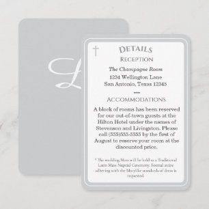Timeless Catholic Monogrammed Enclosure Card