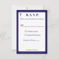 Timeless Catholic Monogrammed Response Card